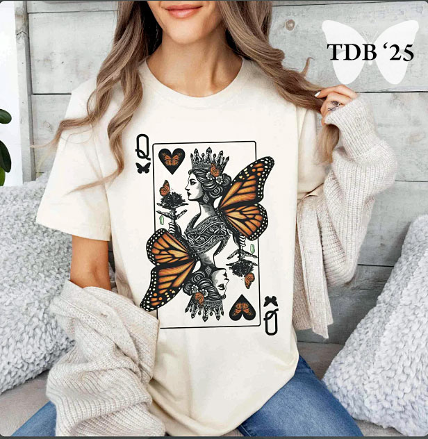 queen of monarchs butterfly t-shirt design